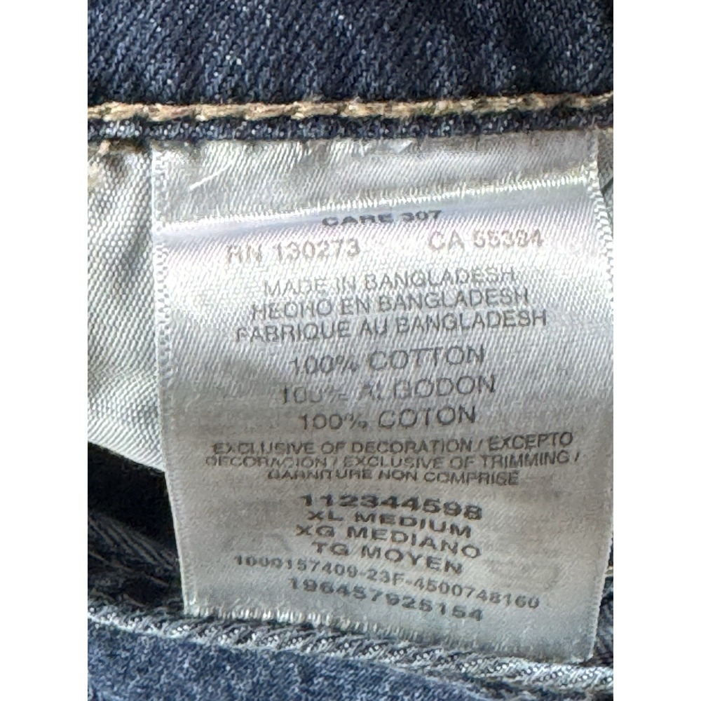 Lee Y2K Women's Denim Bib Overalls Wide Barrel Leg Style Size M - Picture 8 of 12